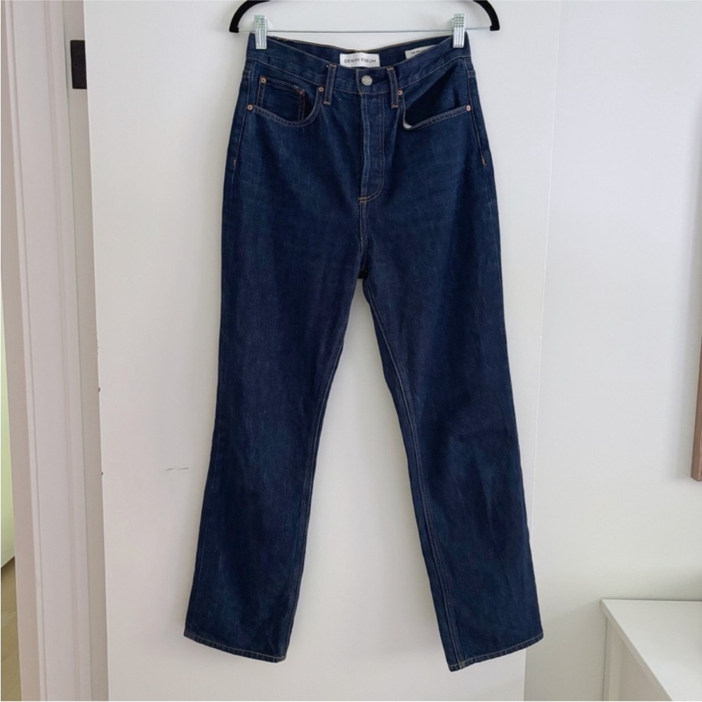 Aritzia Denim Forum The Joni High Rise Loose Jeans 29L Size 26 Inky Dark Blue - Picture 3 of 8
